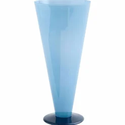 Conical vase large, petrolblå/mørkblå