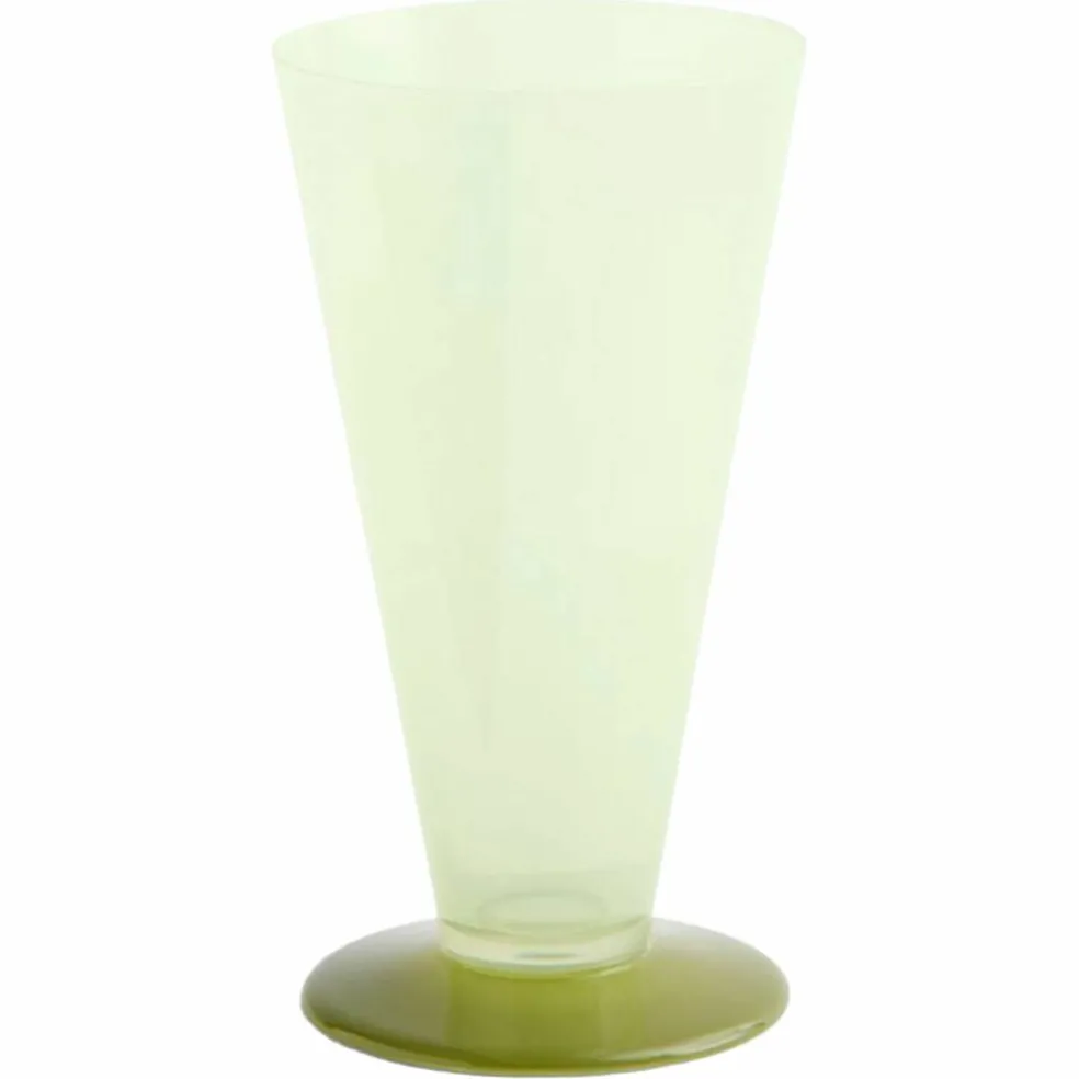 Conical vase small, lysegrønn/mørk lime