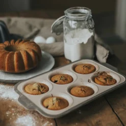 Cookie muffinsform 12 stk, silikon/rustfritt stål