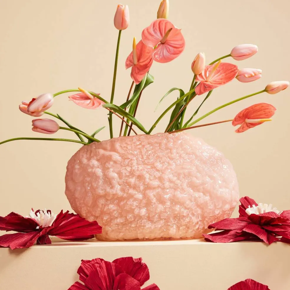 Corallo vase 45 cm, gul