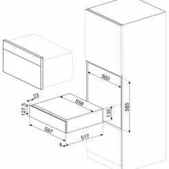 CPS115B3 Linea sommelierskuff, svart