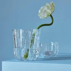 Crackle vase 12,1 cm, klar