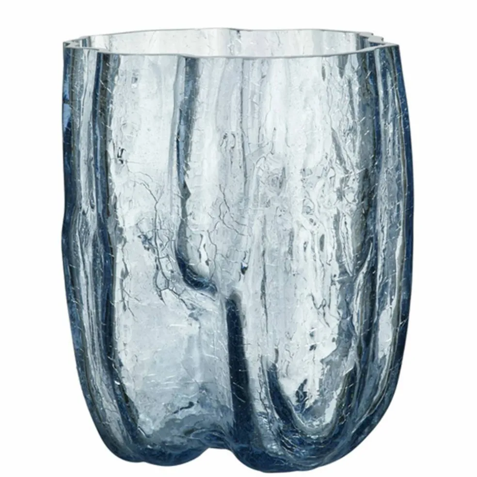 Crackle vase 270 mm, green