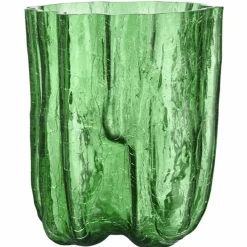 Crackle vase 270 mm, green