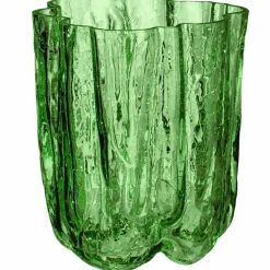 Crackle vase 121 mm, mørkegrønn