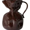 Crumple vase, brun