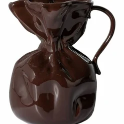 Crumple vase, brun