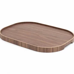 Curveline brett anti-slip, large, valnøtt