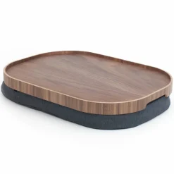 CurveLine serveringsbrett anti-slip, large, valnøtt