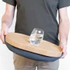 CurveLine serveringsbrett anti-slip, medium, valnøtt