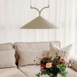 Curve pendellampe 50 cm, beige