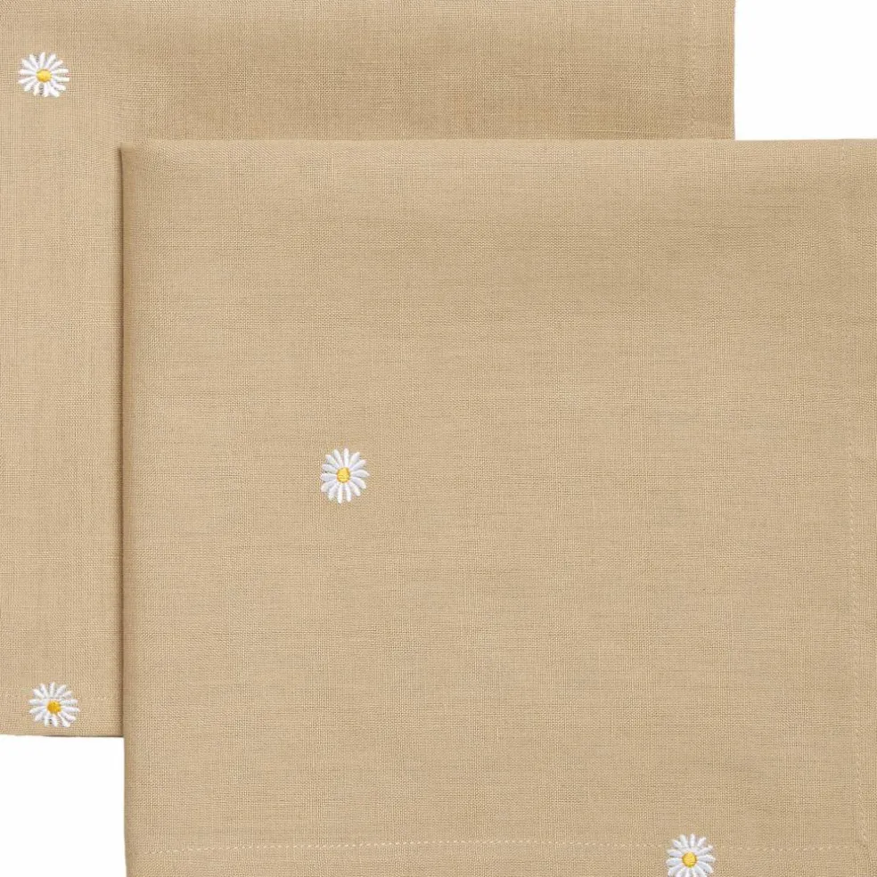 Daisy serviett 45 x 45 cm 2-pakning, beige