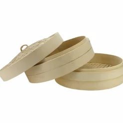 Dampkoker bambus 20 cm, 2 lag med lokk