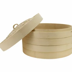 Dampkoker Bambus 27 cm, 2 lag med lokk