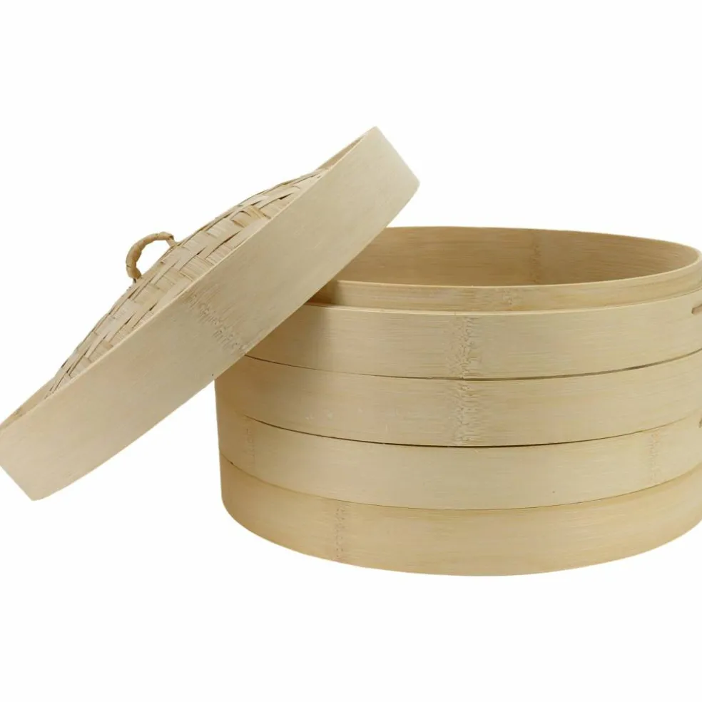 Dampkoker Bambus 27 cm, 2 lag med lokk