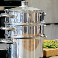 Dampkoker 4 deler 18 cm.