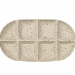 Ditte serveringsfat large, beige/bordeaux