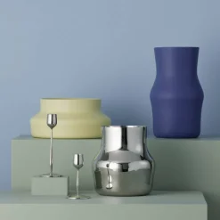 Dorotea vase 18x19,5 cm, blank stål