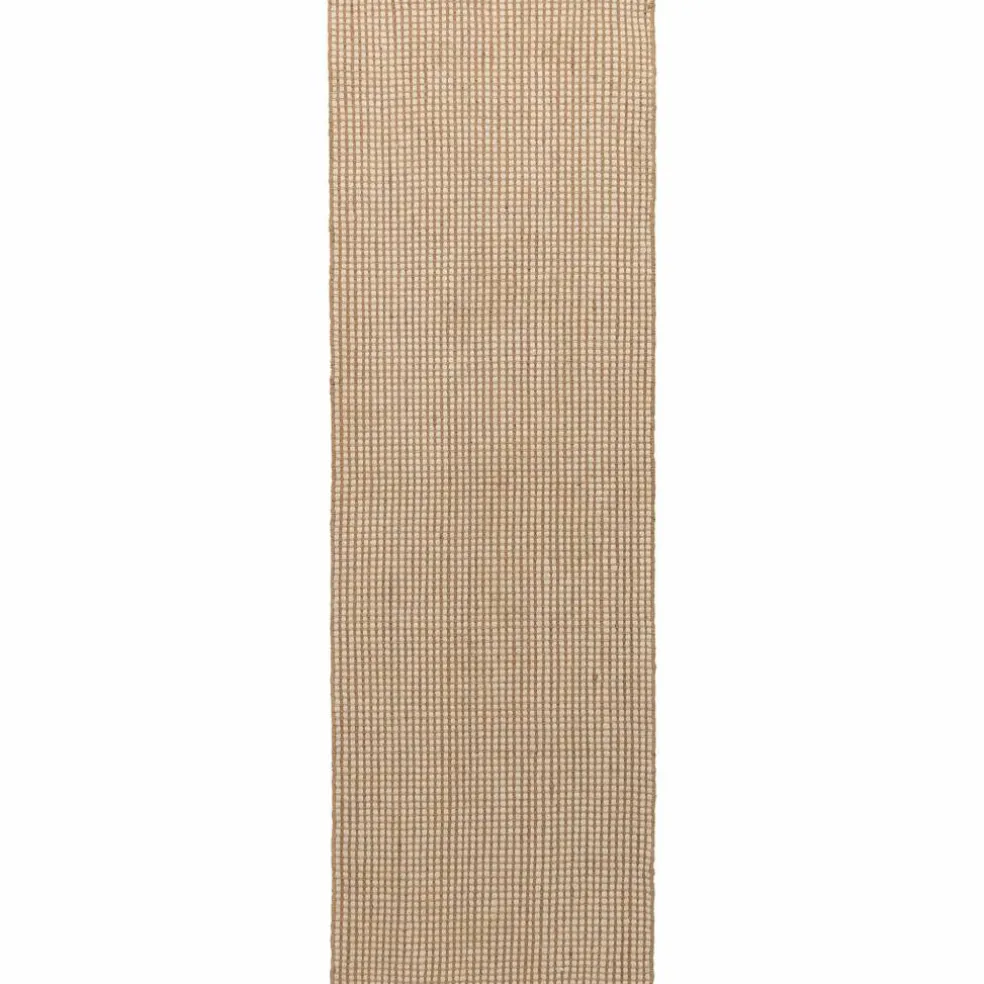 Dotted ullteppe 75 x 250 cm, natur