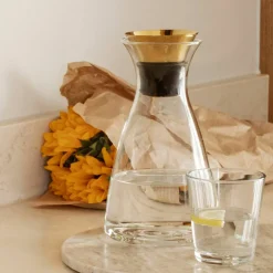 Dryppfri karaffel, 1 liter, messing