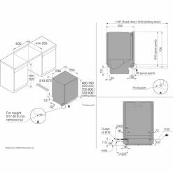 DSD545N XL helintegrert oppvaskmaskin, 14 kuverter
