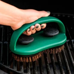 Dual brush grid scrubber grillbørste