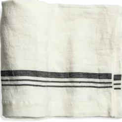 Duk LORRY i lin, stripe, Off-white