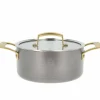 Durance gryte med lokk 2,9 liter 20 cm, rustfritt stål