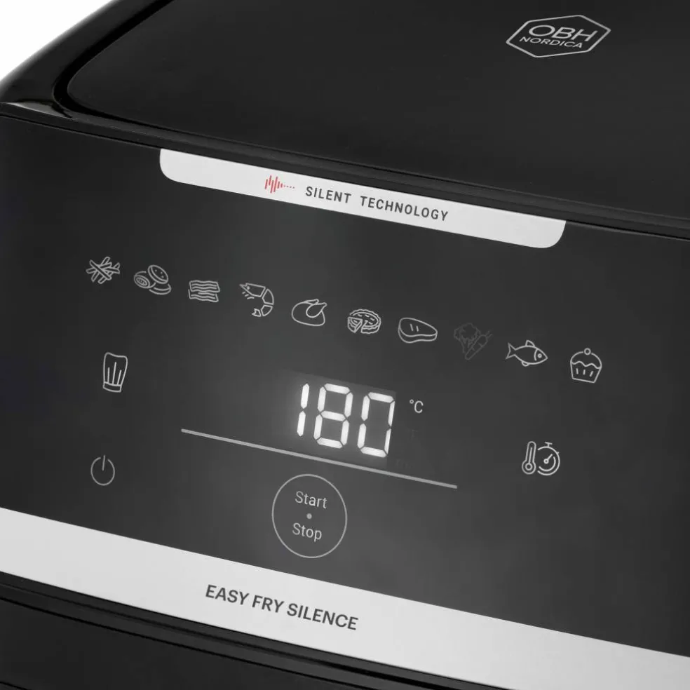 Easy Fry Silence Vision airfryer 7 liter, svart