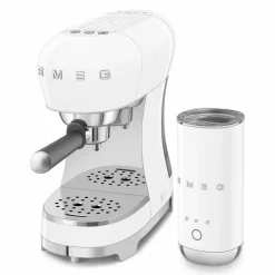 ECF12BLEU manuell espressomaskin med separat melkeskummer, svart