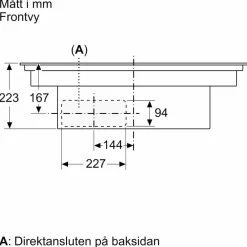 ED811BS16E iQ300 induksjonstopp med integrert ventilator 80 cm
