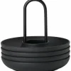 Eggeglass med holder, Svart - 4 stk