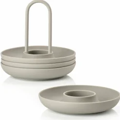 Eggekopp + holder 4 stk, natur