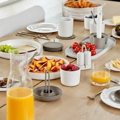 Eggekopp + holder 4 stk, natur