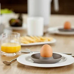 Eggekopp + holder 4 stk, natur