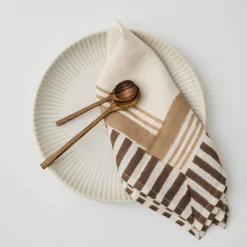Ella serviett, hazelnut checkered