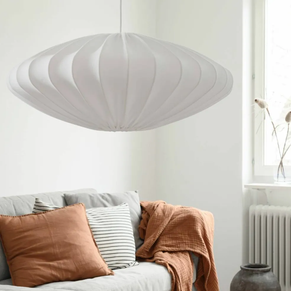 Ellipse taklampe, 65 cm, hvit