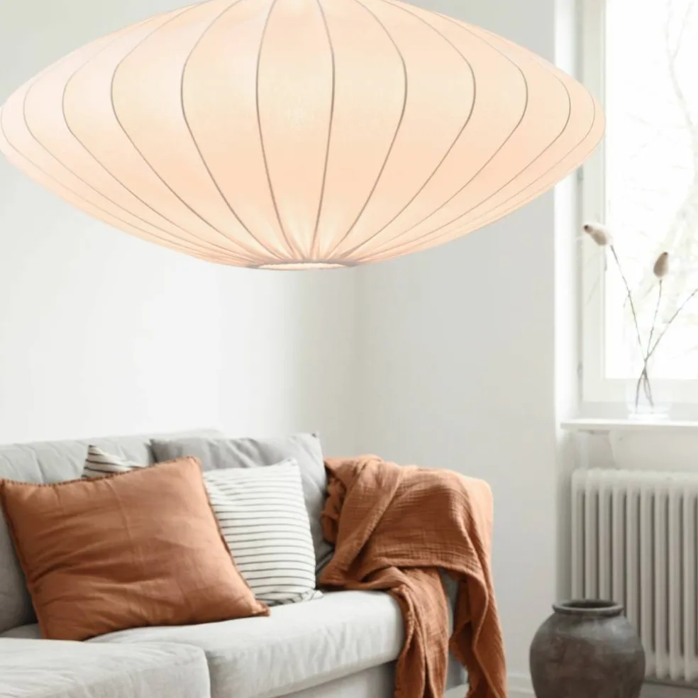 Ellipse taklampe 80 cm, hvit