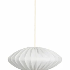 Ellipse taklampe, 80 cm, lin, hvit