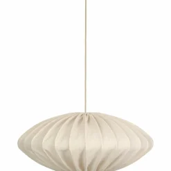 Ellipse taklampe, 80 cm, lin, hvit