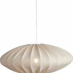 Ellipse taklampe, 65 cm, lin, hvit