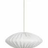 Ellipse taklampe, 80 cm, lin, naturell