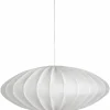 Ellipse taklampe, 65 cm, lin, naturell
