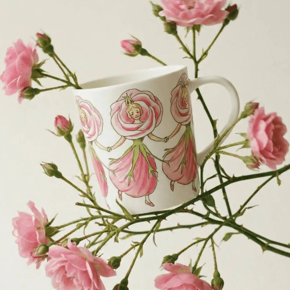 Elsa Beskow kopp med hank 40 cl, lilac
