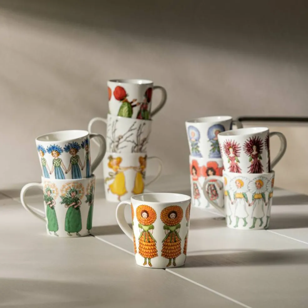 Elsa Beskow kopp med hank 40 cl, lilac