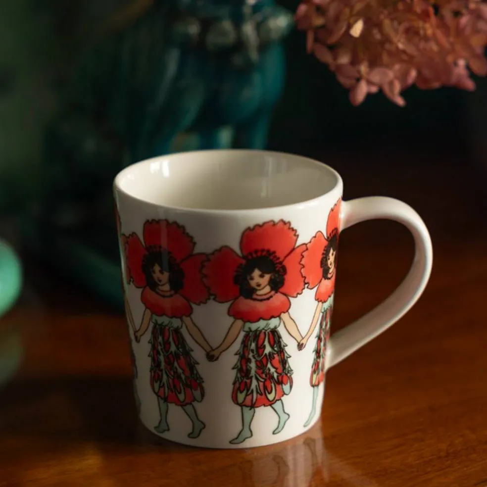 Elsa Beskow kopp med hank 40 cl, nasturtium
