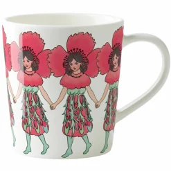 Elsa Beskow kopp med hank 40 cl, poppy