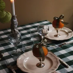 Elsa duk 250 × 145 cm, grønn/beige