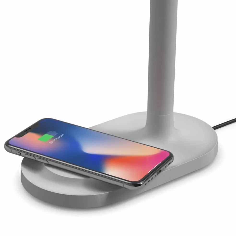 Emendo lampe med trådløs Qi-lader, cloud