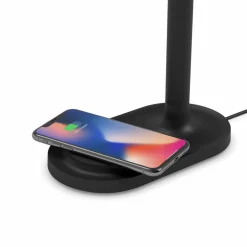 Emendo lampe med trådløs Qi-lader, black